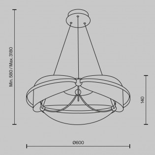 Lámpara colgante LED Breeze (45W)
