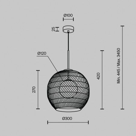 Pendant Lamp Cane 30