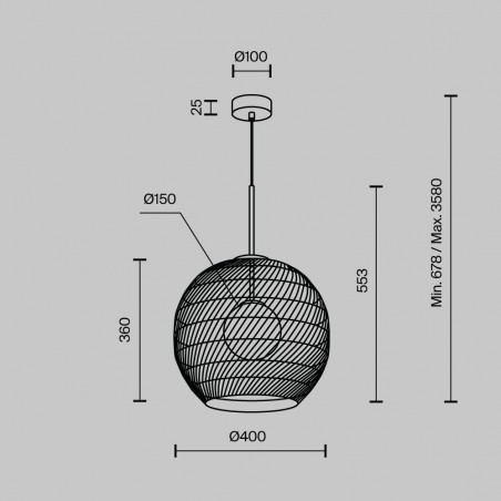 Pendant Lamp Cane 40
