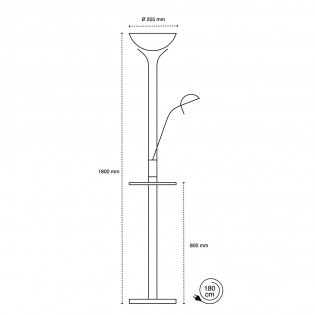 ALARI LED-Stehleuchte (18W+6W)