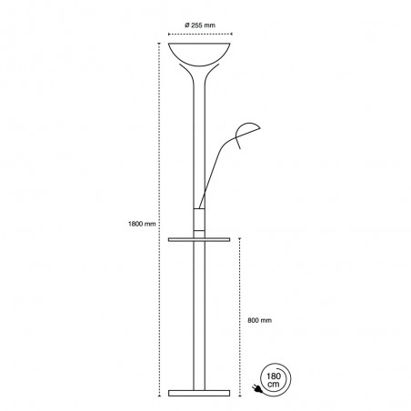 ALARI LED-Stehleuchte (18W+6W)