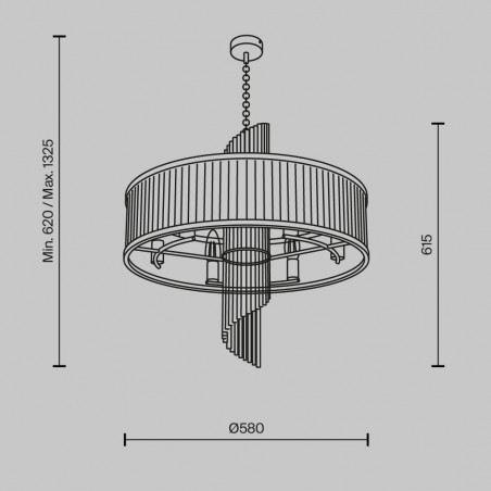 Pendant Lamp Frame (6 lights)