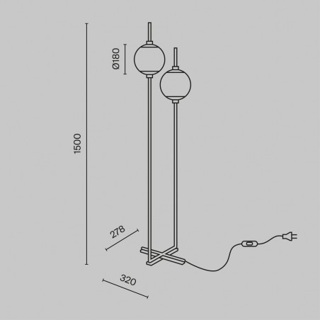 LED Floor Lamp The Sixth Sense (2x6W)
