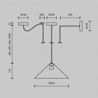 Pendant Lamp Basic Colors Cono