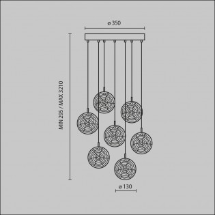 Cluster Pendant Lamp Frozen (7 lights)