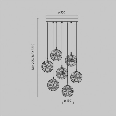 Cluster Pendant Lamp Frozen (7 lights)