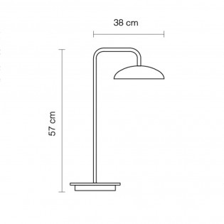 Lámpara de mesa LED Absidiola Brazo Plato (3.5W)