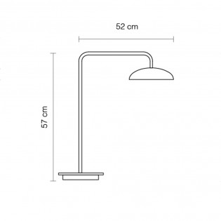 LED Table Lamp Absidiola Plate Long Arm (3.5W)