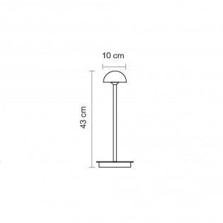Lámpara de mesa LED Absidiola Mini L Alabastro (3.5W)