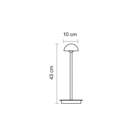 Lámpara de mesa LED Absidiola Mini L Alabastro (3.5W)