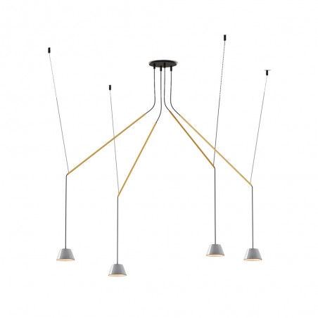 LED Pendant Lamp Absidiola Conical Móvil (4x3.5W)