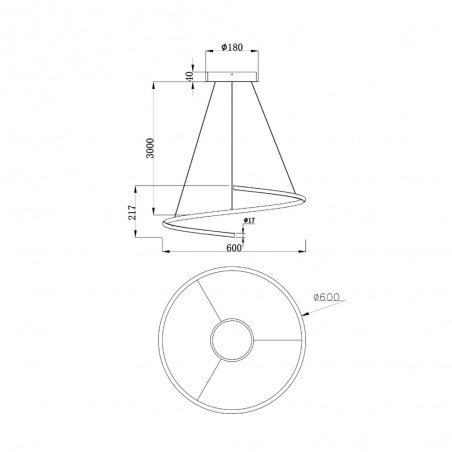 LED Pendant Lamp Curve (31W)