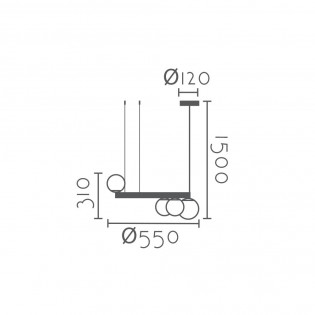 Ceiling lamp Kento (4 lights)
