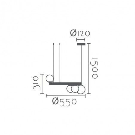 Ceiling lamp Kento (4 lights)