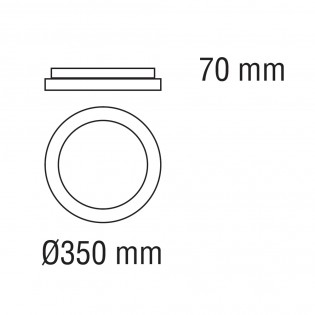 LED Ceiling Flush Light Milea (25W)