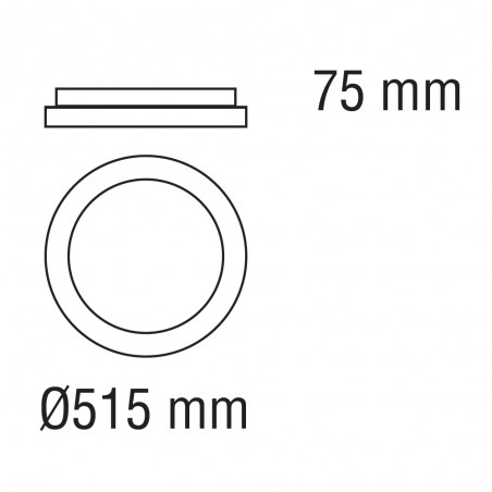 LED Flush Light Milea CCT Dim (60W)