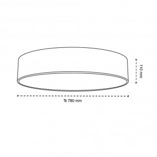 Plafón de techo LED Fabi CCT (80W)
