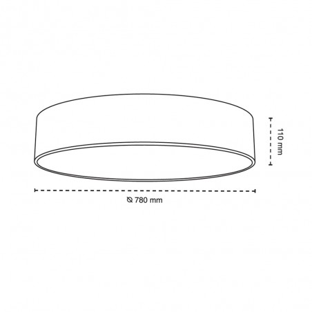 LED Ceiling Flush Light Fabi CCT (80W)