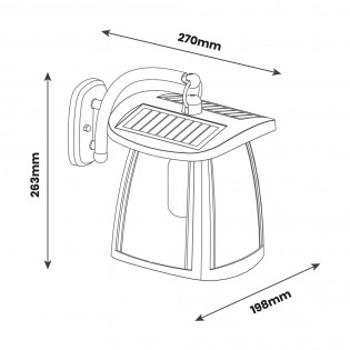 Outdoor Solar LED Wall Lamp Zeffa (3W)