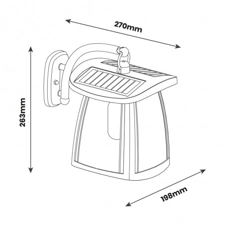 Outdoor Solar LED Wall Lamp Zeffa (3W)