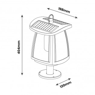 Outdoor Solar LED Bollard Lamp Zeffa (3W)