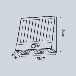 Outdoor Solar LED Wall Lamp Raksa (5.2W)