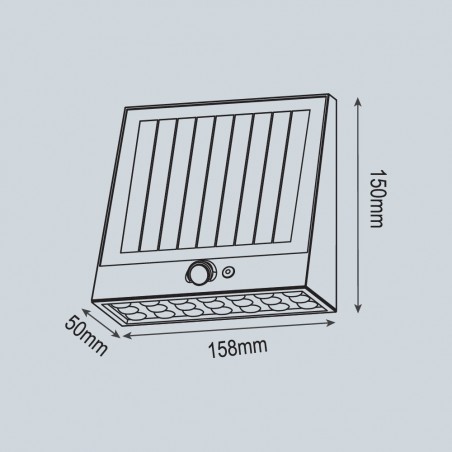 Outdoor Solar LED Wall Lamp Raksa (5.2W)