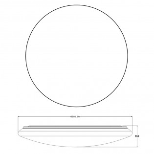 LED ceiling flush light Sever Matt CCT Dim (100W)