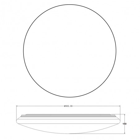 LED ceiling flush light Sever Matt CCT Dim (100W)
