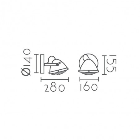 Aplique de pared Boralis