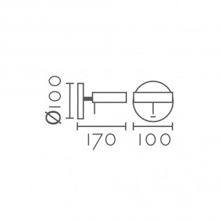 Aplique de pared con interruptor LED Melino (5W)