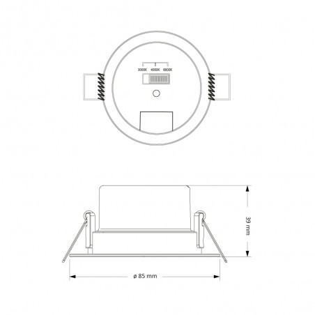LED ceiling recessed tilting light Sync CCT (7W)