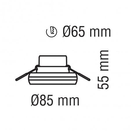 Empotrable de techo LED Dalia (6W)