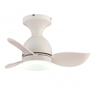 LED Ceiling Fan Fonfu White CCT Dim (20W)