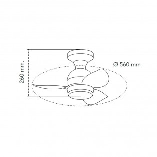 LED Ceiling Fan Fonfu White CCT Dim (20W)
