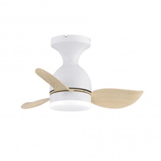 Ventilador de techo LED Fonfu Madera CCT Dim (20W)