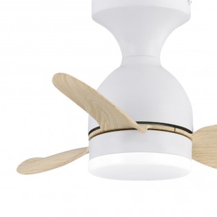 Ventilador de techo LED Fonfu Madera CCT Dim (20W)