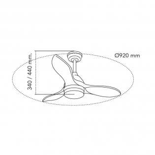 LED Ceiling Fan Tasme CCT Dim (20W)
