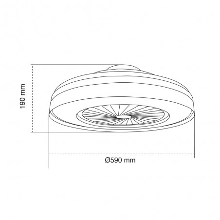 Ventilador de techo LED Tune CCT Dim (40W)