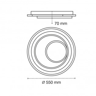 LED Ceiling Flush Light Elba CCT Dim (92W)