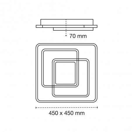 LED Ceiling Flush Light Elba CCT Dim (100W)