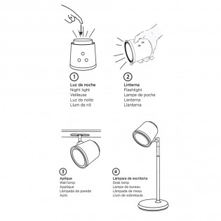 Flexo LED recargable portátil Camaleon CCT Dim (6W)
