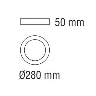 Outdoor LED ceiling flush light Aspen Round