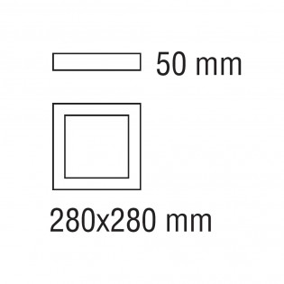 Plafón de techo de exterior LED Aspas Cuadrado