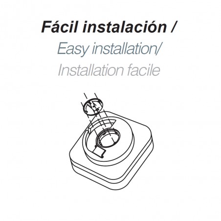 Plafón de techo de exterior LED Aspas Cuadrado