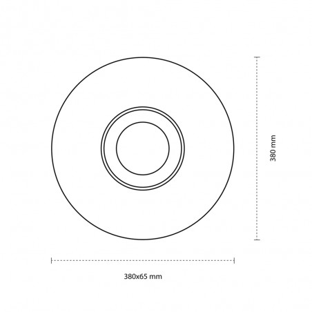 LED Ceiling Flush Light with Speaker Smart Round (36W)