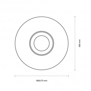 LED Ceiling Flush Light with Speaker Smart Round (52W)