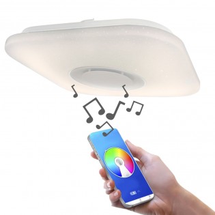 Plafón de techo LED con altavoz Smart Cuadrado (52W)