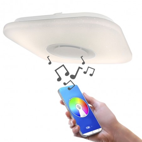 Plafón de techo LED con altavoz Smart Cuadrado (52W)