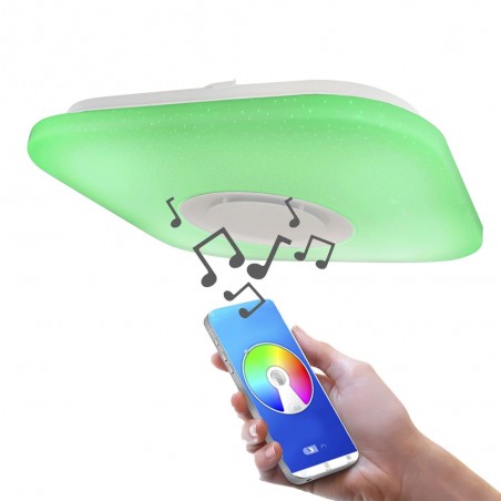 Plafón de techo LED con altavoz Smart Cuadrado (52W)
